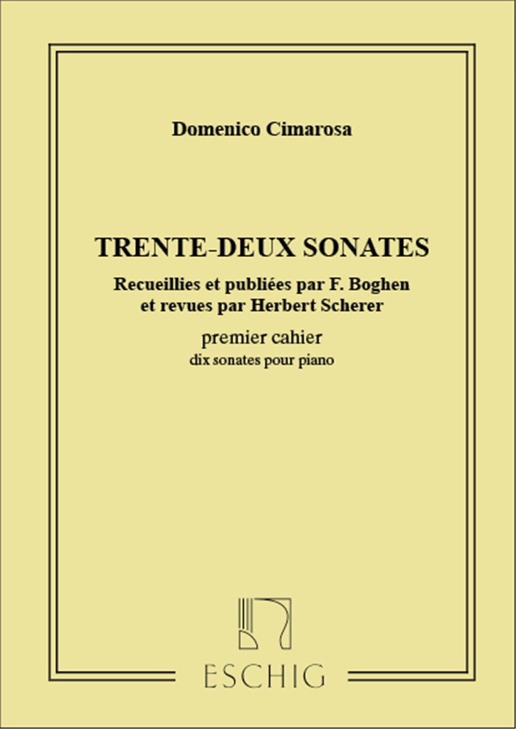 32 Sonates, Recueillies Et Publiees Par F. Boghen,